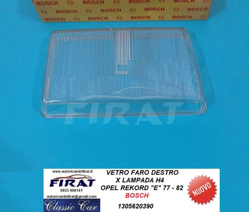 FARO OPEL REKORD 77 - 82 H4 DX (VETRO 1305620390)